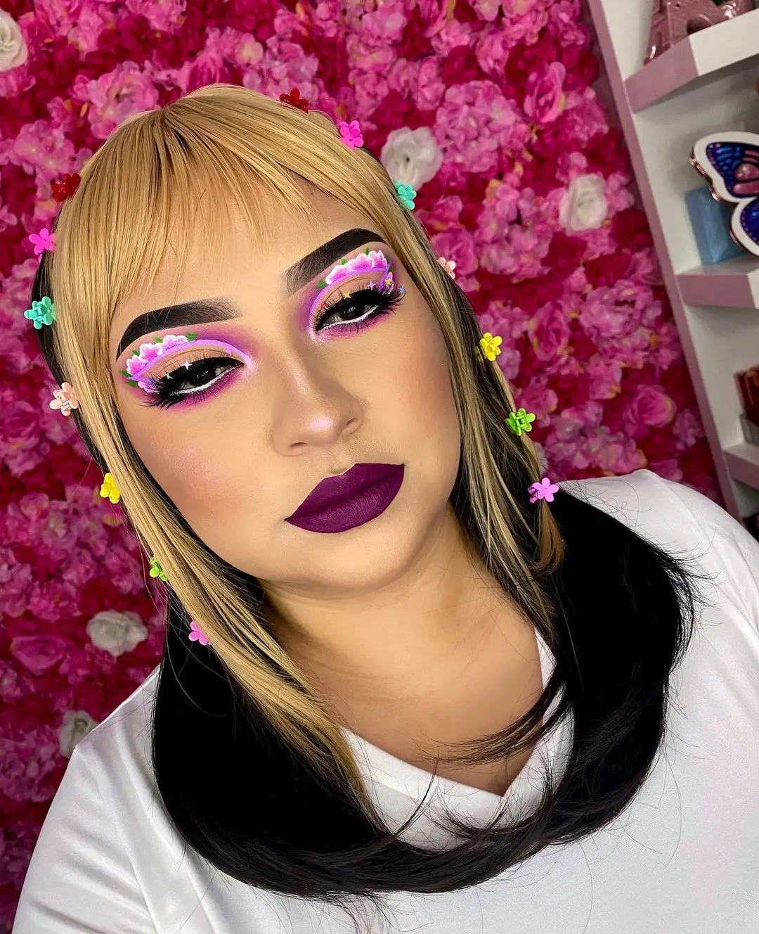 purple eye look
