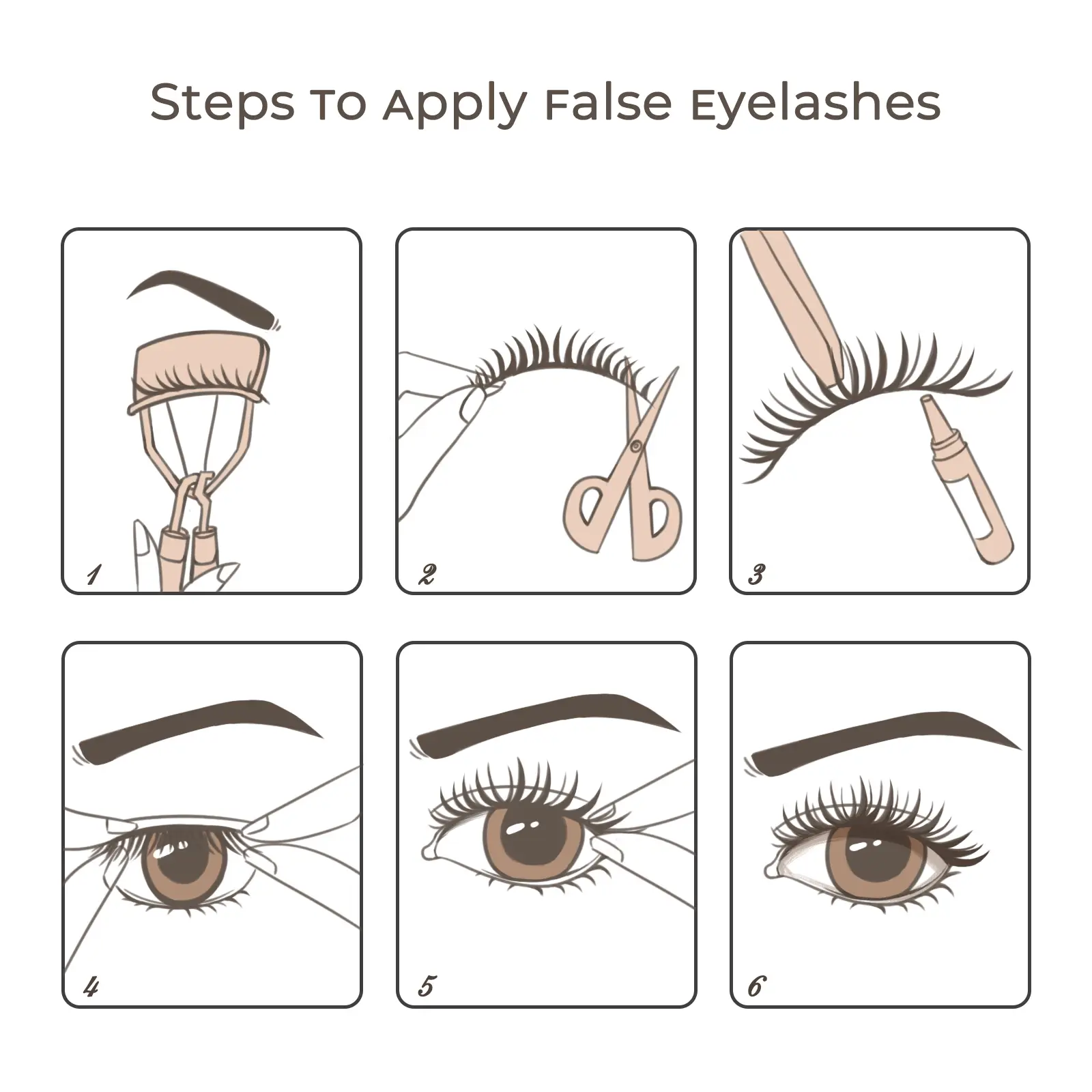 how to put on false eyelashes