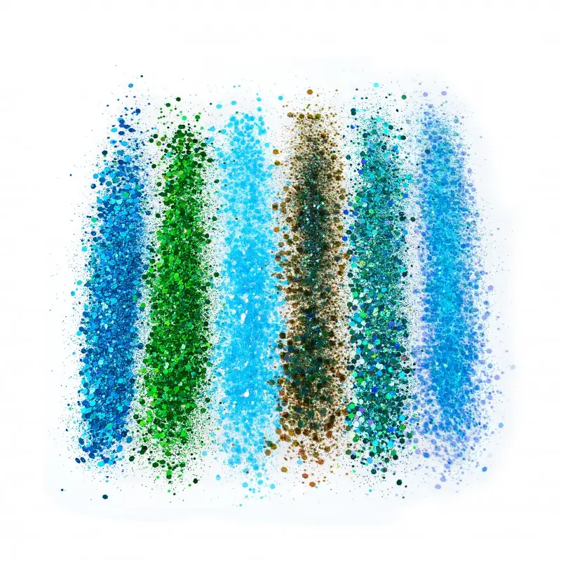 blue glitter
