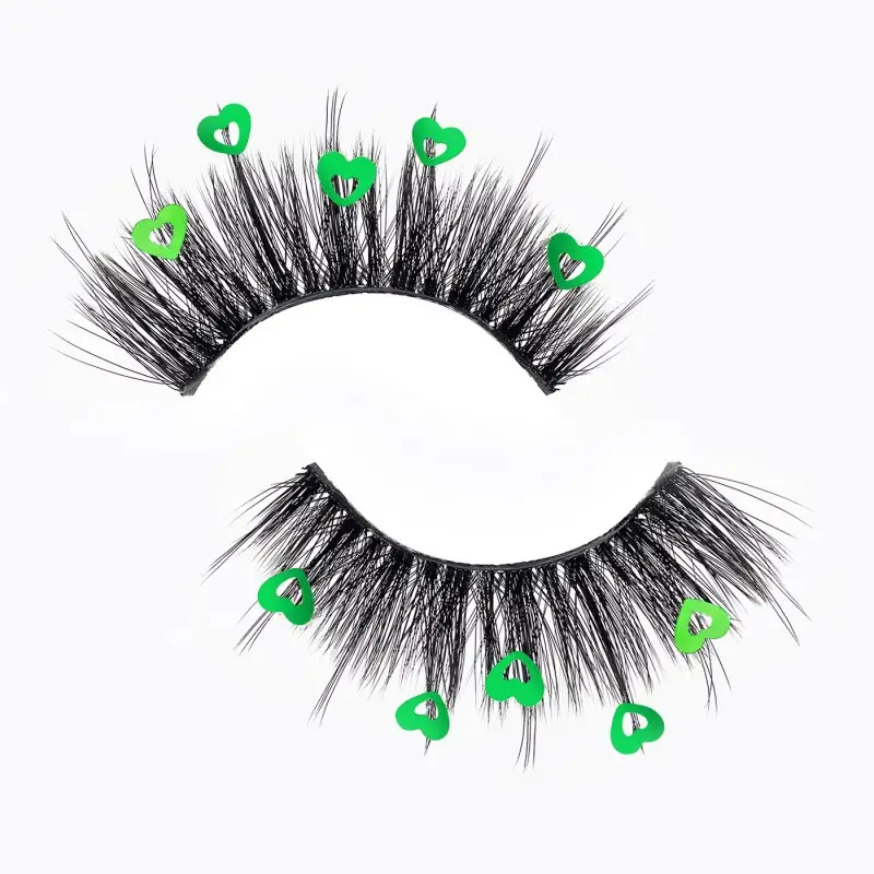Emerald Green Heart | 3D Faux Mink Lash