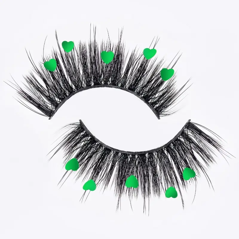 Green Heart Emoji | 3D Faux Mink Lash