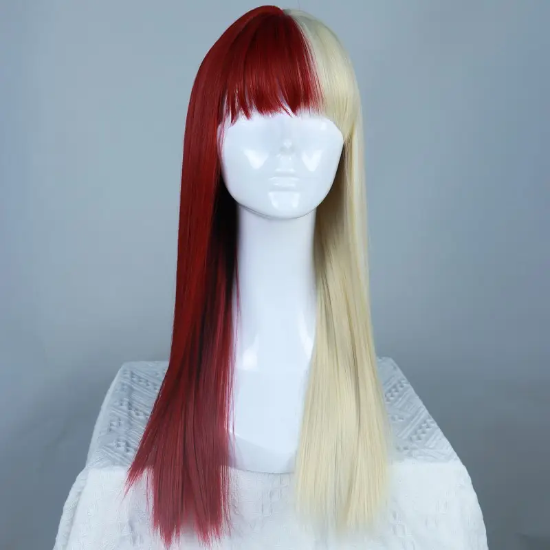 RED VELVET | HALF RED HALF BLONDE LONG STRAIGHT WIG