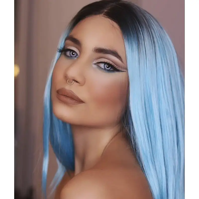 blue wig