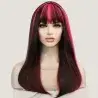 Draculaura Black with Pink Streaks Wig - Monster High Inspired | Synthetic Hair