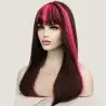 Draculaura Black with Pink Streaks Wig - Monster High Inspired | Synthetic Hair