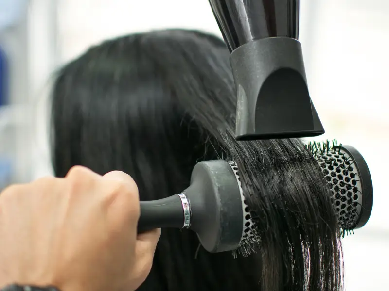 Blow-Drying with a Round Brush