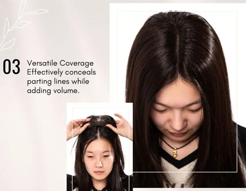 Versatile Coverage: Effectively conceals parting lines while adding volume.